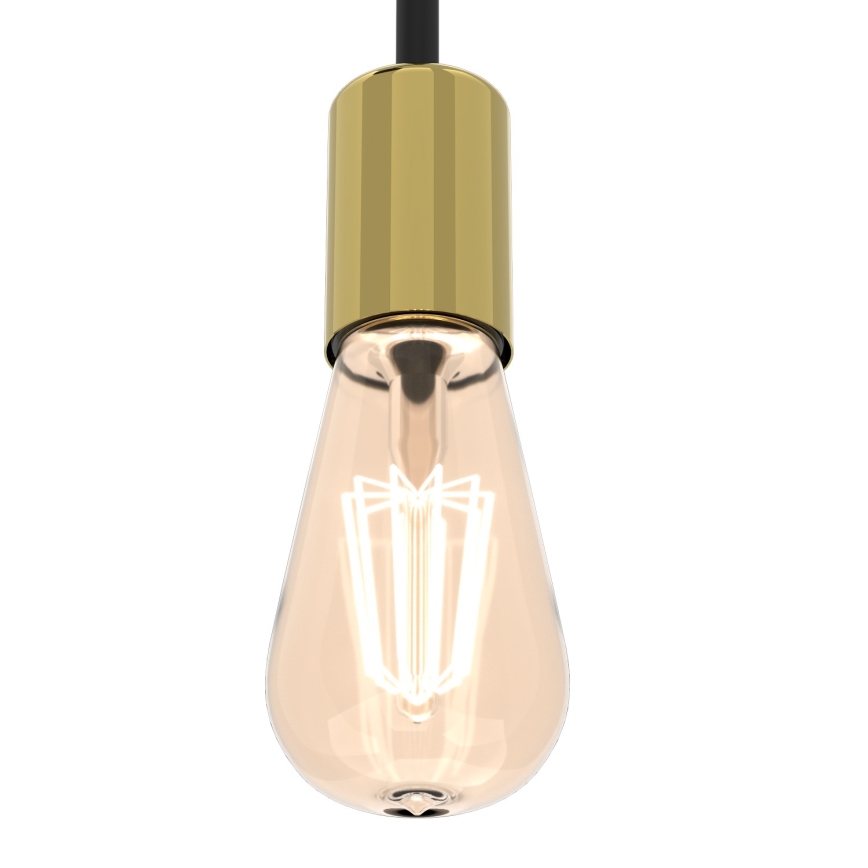 Vägglampa FLAME 2xE27/60W/230V svart/guld