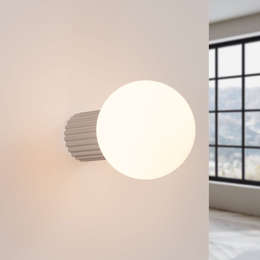 Vägglampa för badrum HALO 1xG9/8W/230V diameter 12 cm IP44 beige