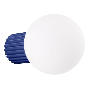 Vägglampa för badrum HALO 1xG9/8W/230V diameter 12 cm IP44 blå