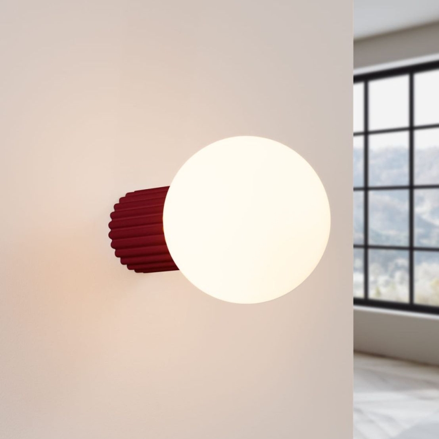 Vägglampa för badrum HALO 1xG9/8W/230V diameter 12 cm IP44 röd