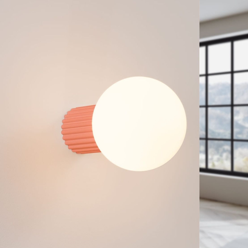 Vägglampa för badrum HALO 1xG9/8W/230V diameter 12 cm IP44 rosa