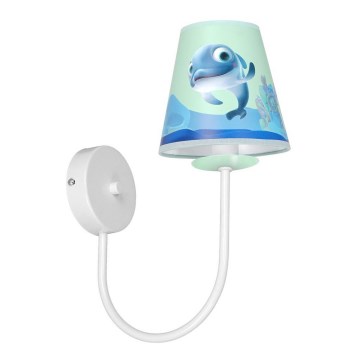 Vägglampa för barn  DOLPHIN 1xE14/40W/230V