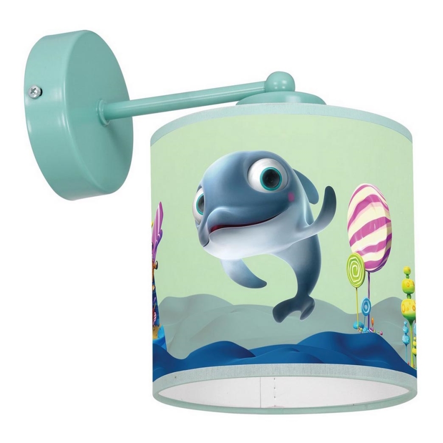 Vägglampa för barn  DOLPHIN 1xE27/60W/230V