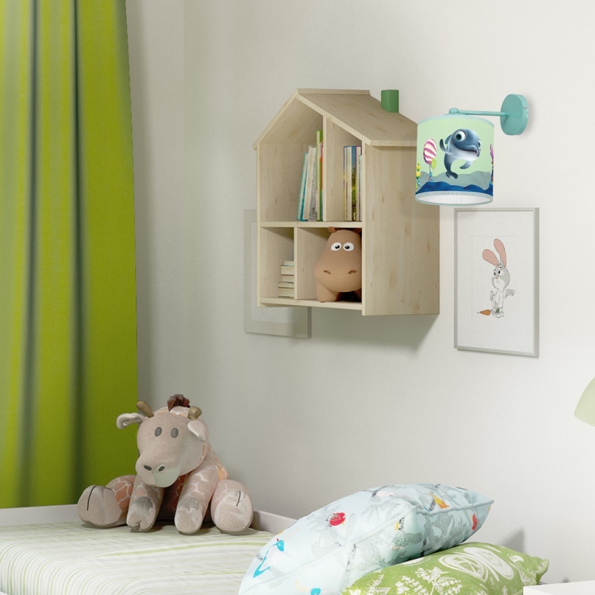 Vägglampa för barn  DOLPHIN 1xE27/60W/230V