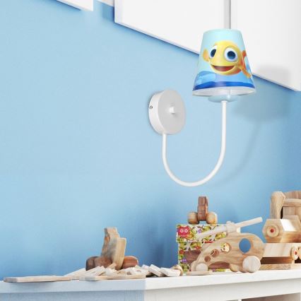 Vägglampa för barn  FISH 1xE14/40W/230V
