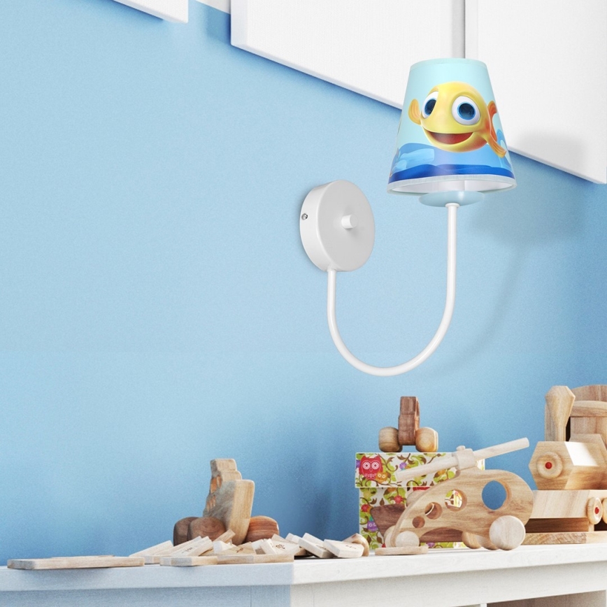Vägglampa för barn  FISH 1xE14/40W/230V