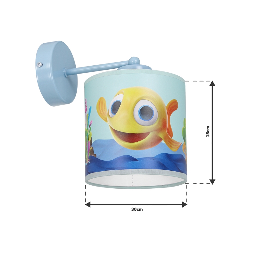 Vägglampa för barn  FISH 1xE27/60W/230V