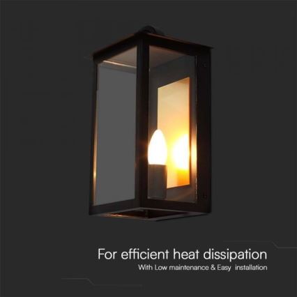 Vägglampa för utomhusbruk 1xE14/30W/230V IP65