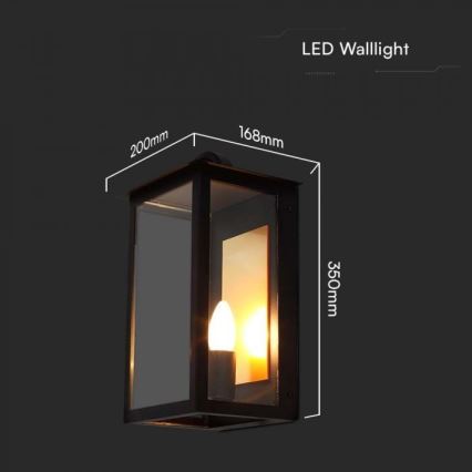 Vägglampa för utomhusbruk 1xE14/30W/230V IP65