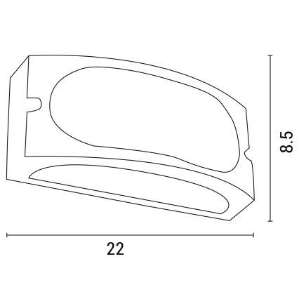 Vägglampa för utomhusbruk 1xE27/10W/230V IP54 grå