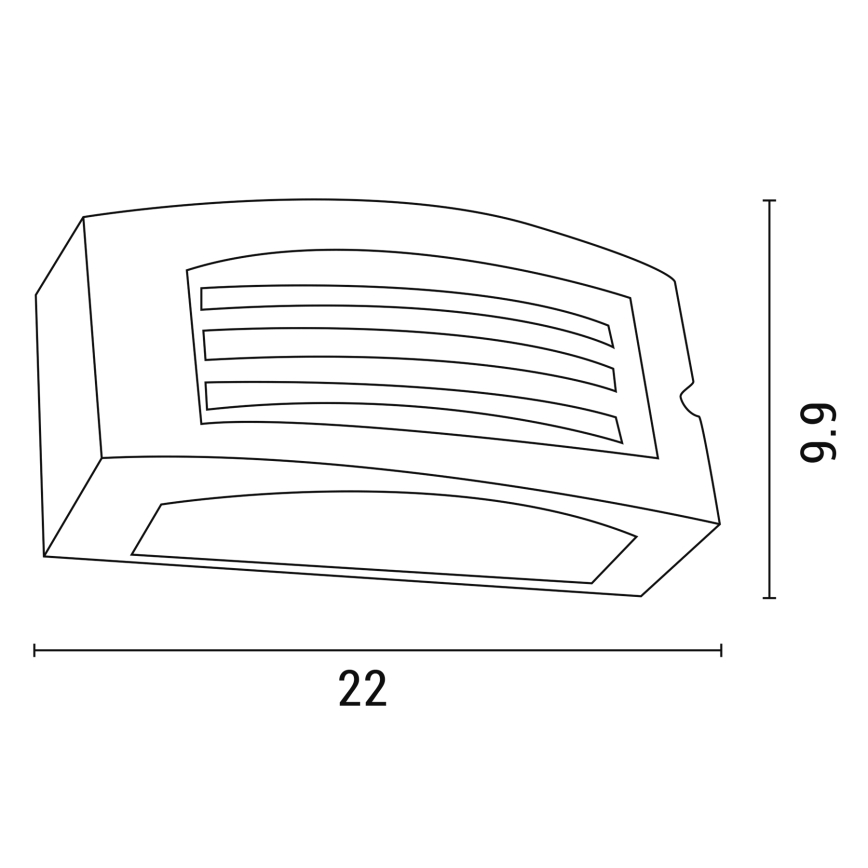 Vägglampa för utomhusbruk 1xE27/10W/230V IP54 svart