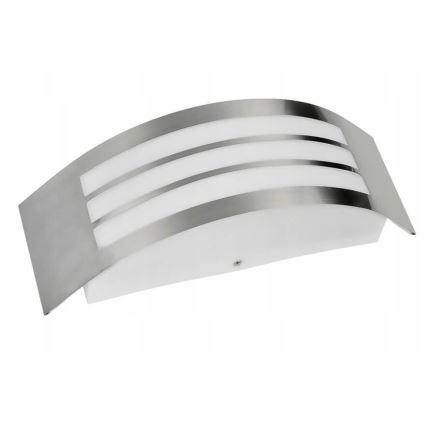 Vägglampa för utomhusbruk 1xE27/14W/230V IP44 matt krom