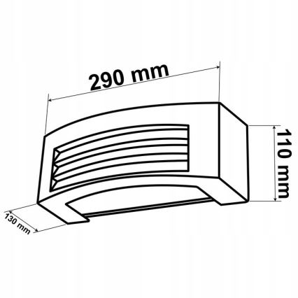 Vägglampa för utomhusbruk 1xE27/14W/230V IP54 grå