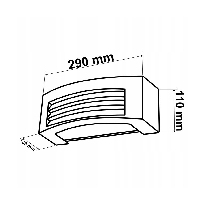 Vägglampa för utomhusbruk 1xE27/14W/230V IP54 grå
