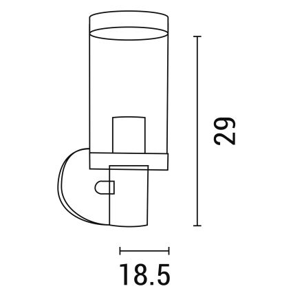 Vägglampa för utomhusbruk 1xE27/15W/230V IP44 svart
