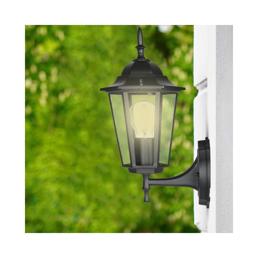 Vägglampa för utomhusbruk 1xE27/40W/230V IP44 svart