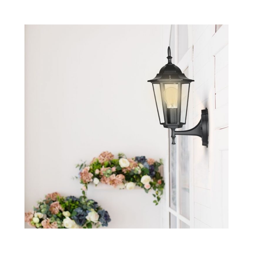 Vägglampa för utomhusbruk 1xE27/40W/230V IP44 svart