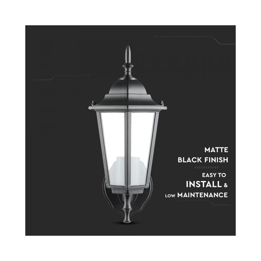 Vägglampa för utomhusbruk 1xE27/40W/230V IP44 svart