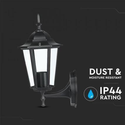 Vägglampa för utomhusbruk 1xE27/40W/230V IP44 svart