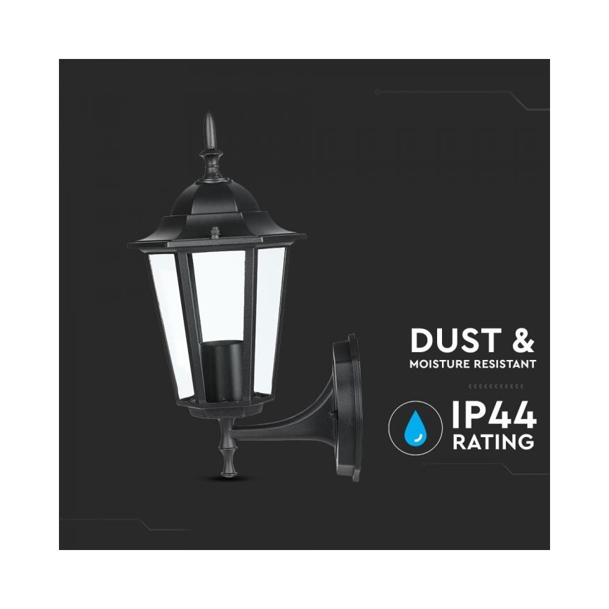 Vägglampa för utomhusbruk 1xE27/40W/230V IP44 svart