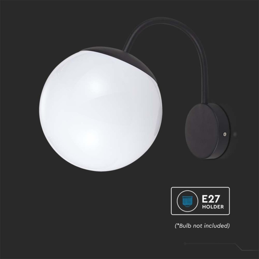 Vägglampa för utomhusbruk 1xE27/60W/230V IP44 svart