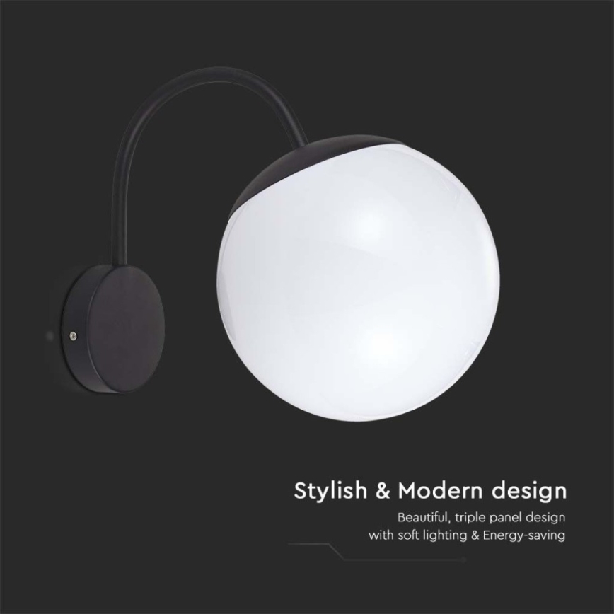 Vägglampa för utomhusbruk 1xE27/60W/230V IP44 svart