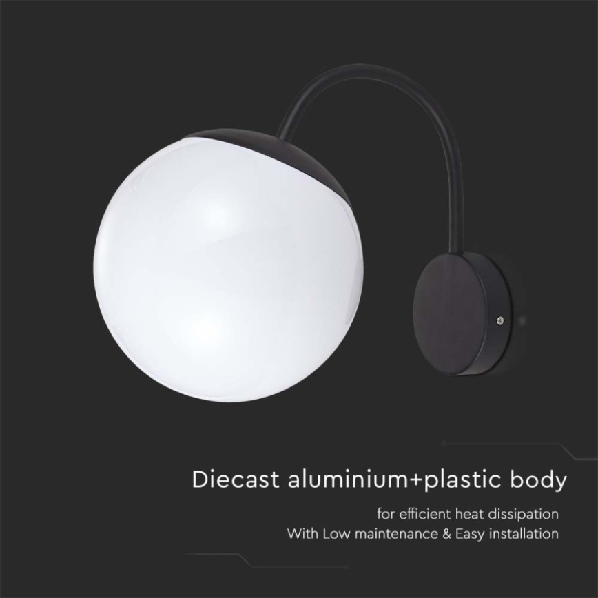 Vägglampa för utomhusbruk 1xE27/60W/230V IP44 svart