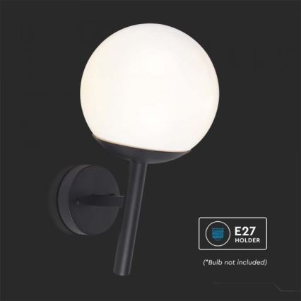 Vägglampa för utomhusbruk 1xE27/60W/230V IP44 svart