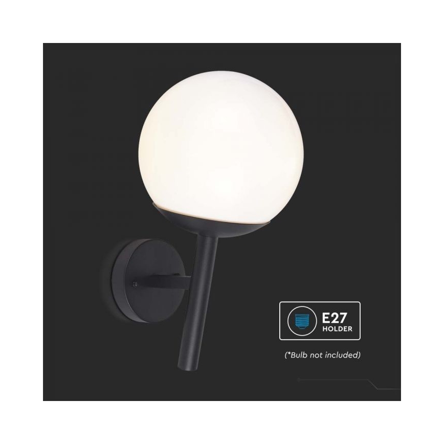 Vägglampa för utomhusbruk 1xE27/60W/230V IP44 svart