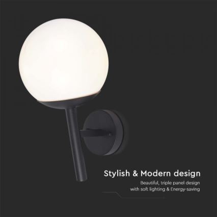 Vägglampa för utomhusbruk 1xE27/60W/230V IP44 svart