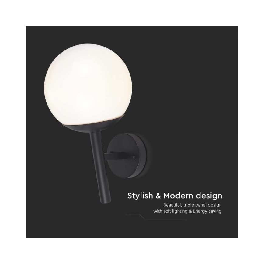 Vägglampa för utomhusbruk 1xE27/60W/230V IP44 svart