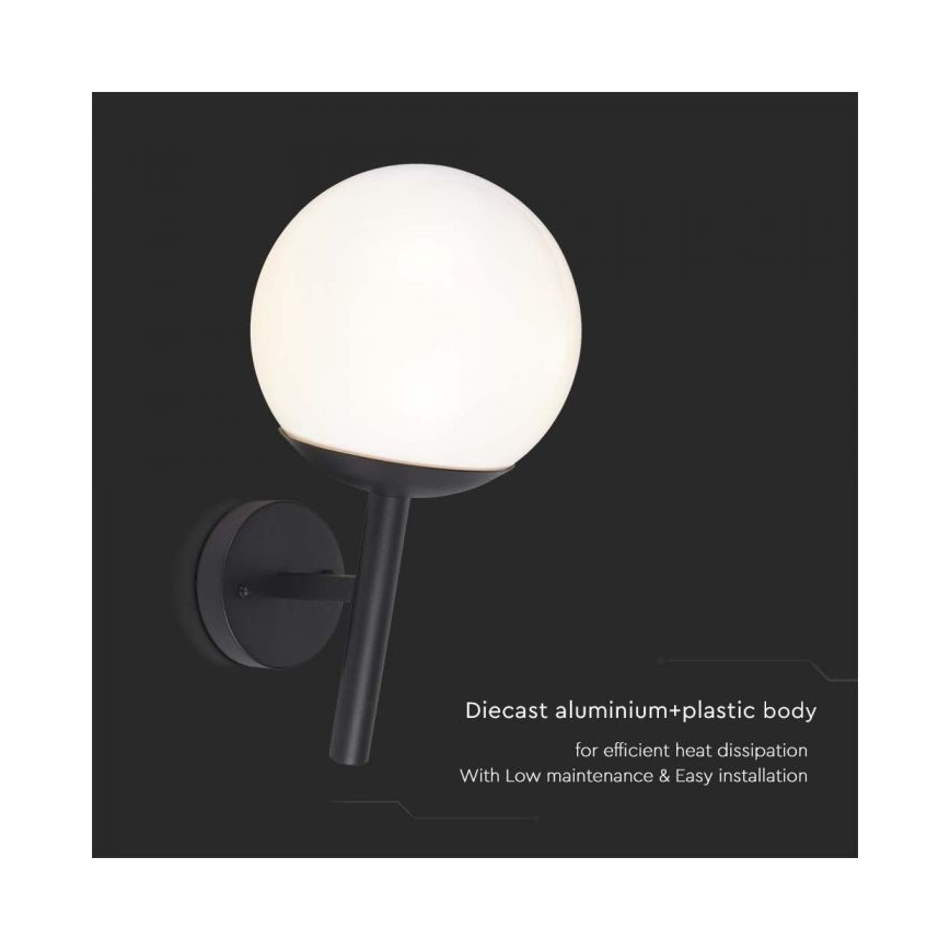 Vägglampa för utomhusbruk 1xE27/60W/230V IP44 svart
