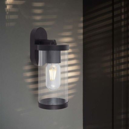Vägglampa för utomhusbruk 1xE27/60W/230V IP44 svart