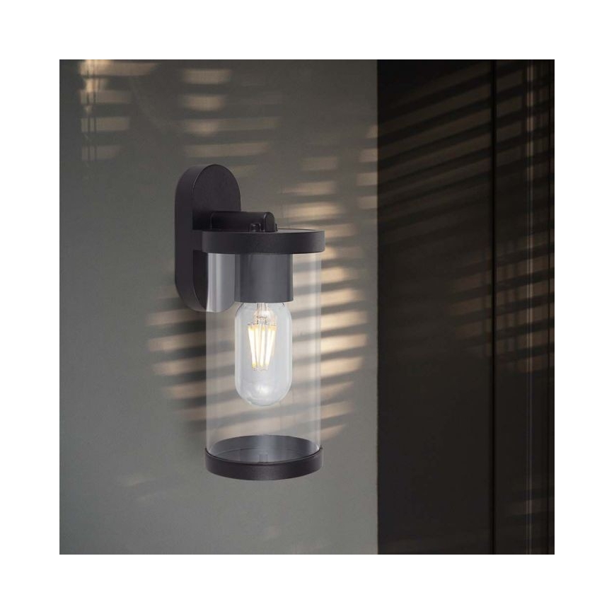 Vägglampa för utomhusbruk 1xE27/60W/230V IP44 svart