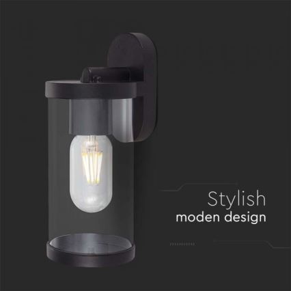 Vägglampa för utomhusbruk 1xE27/60W/230V IP44 svart