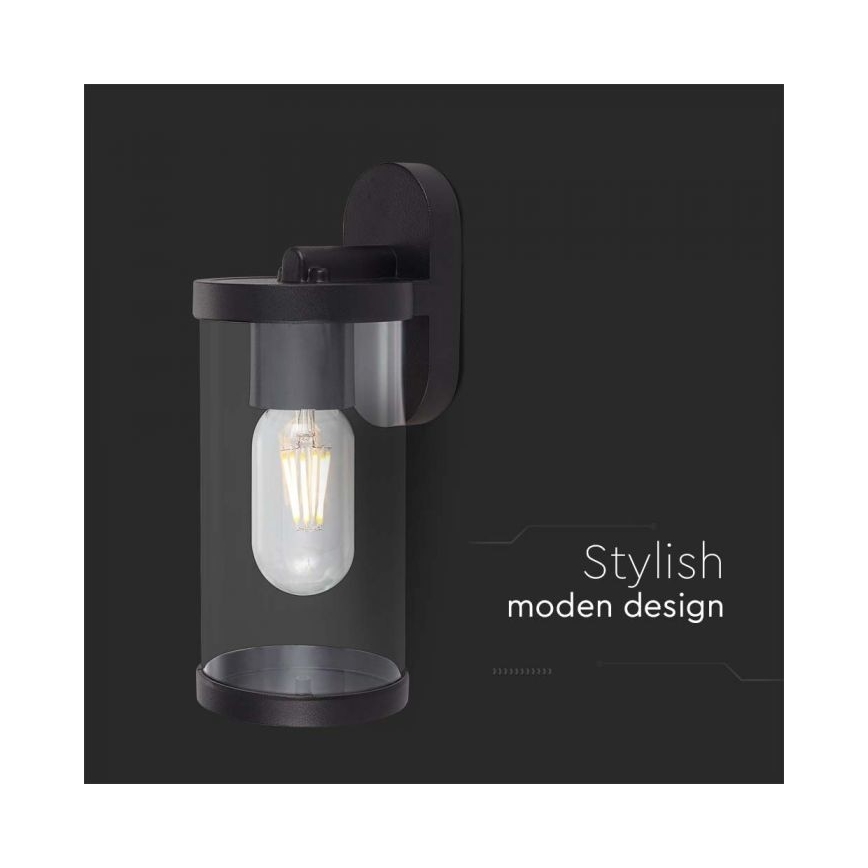 Vägglampa för utomhusbruk 1xE27/60W/230V IP44 svart