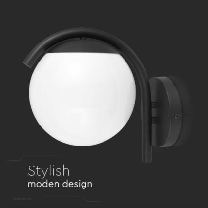 Vägglampa för utomhusbruk 1xE27/60W/230V IP44 svart