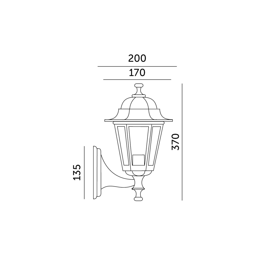 Vägglampa för utomhusbruk 1xE27/60W/230V IP44 vit