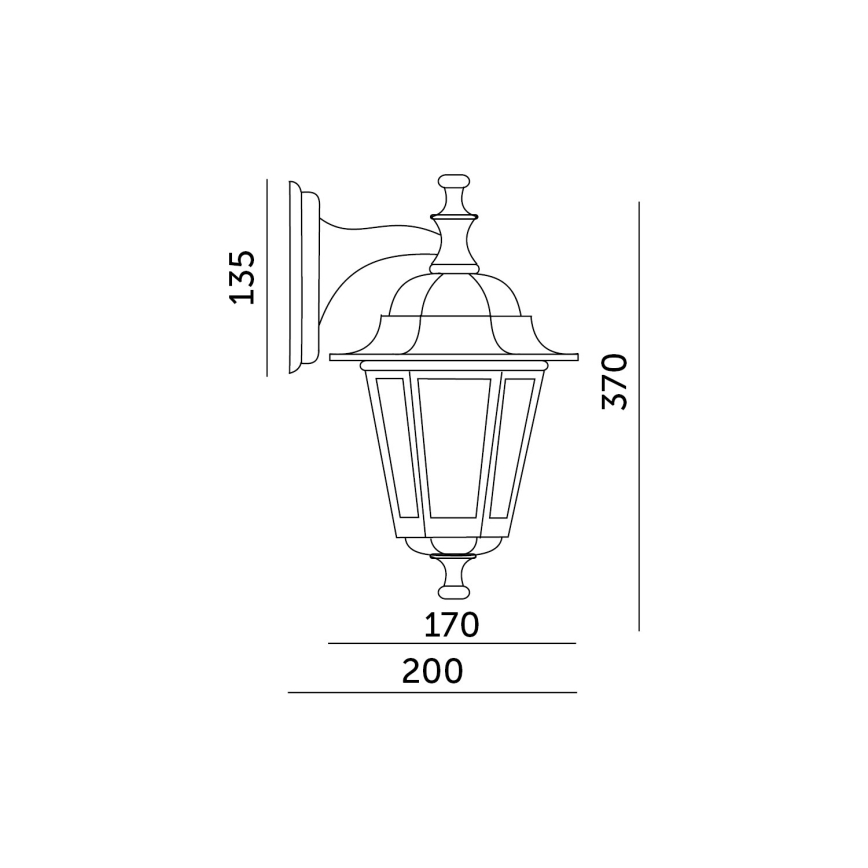 Vägglampa för utomhusbruk 1xE27/60W/230V IP44 vit