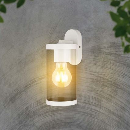 Vägglampa för utomhusbruk 1xE27/60W/230V IP44 vit