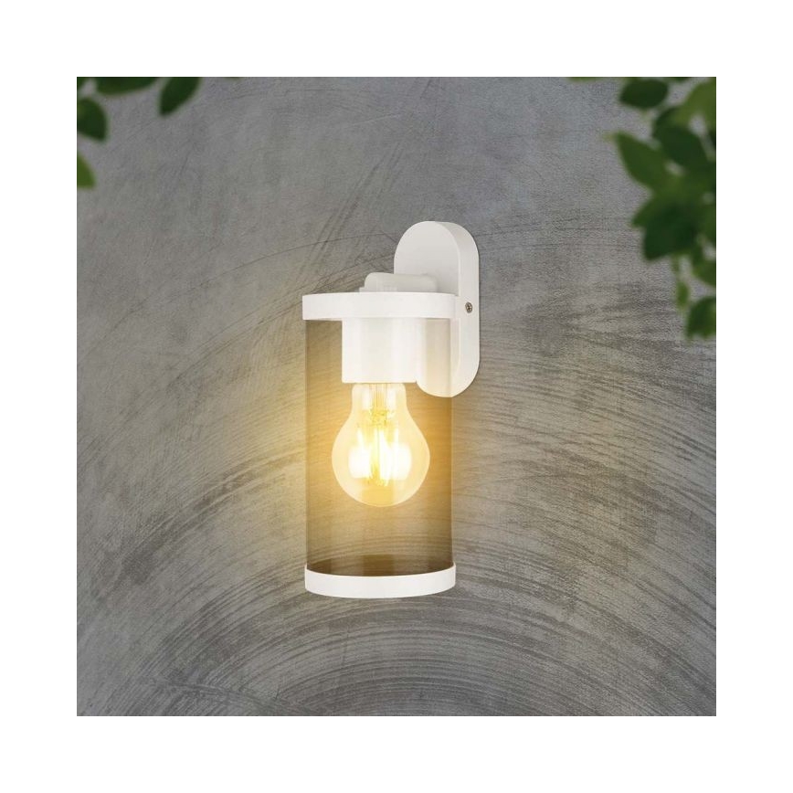 Vägglampa för utomhusbruk 1xE27/60W/230V IP44 vit