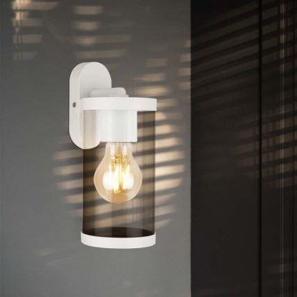 Vägglampa för utomhusbruk 1xE27/60W/230V IP44 vit