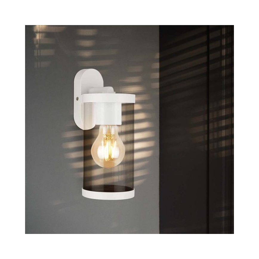 Vägglampa för utomhusbruk 1xE27/60W/230V IP44 vit