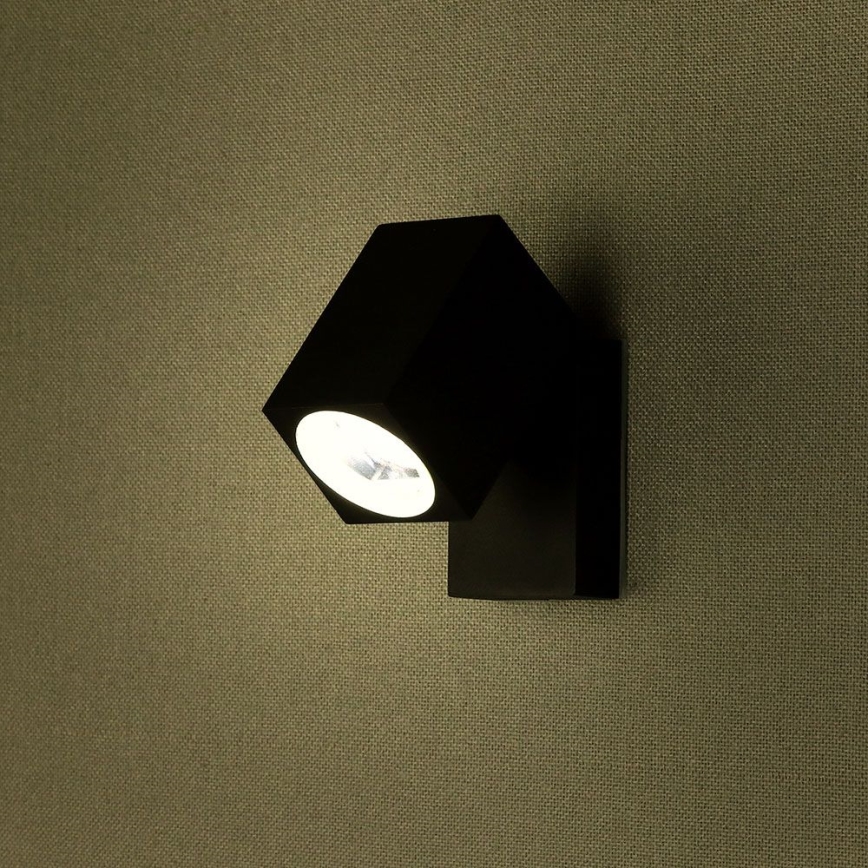 Vägglampa för utomhusbruk 1xGU10/35W/230V IP44 svart