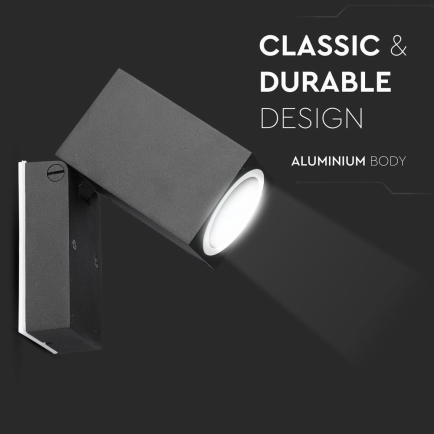 Vägglampa för utomhusbruk 1xGU10/35W/230V IP44 svart