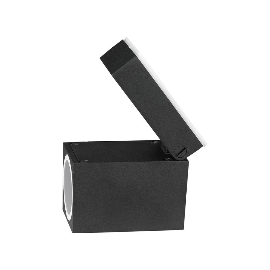 Vägglampa för utomhusbruk 1xGU10/35W/230V IP44 svart