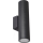 Vägglampa för utomhusbruk 2xGU10/35W/230V IP54 rund svart