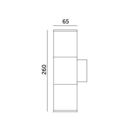 Vägglampa för utomhusbruk 2xGU10/35W/230V IP54 rund svart