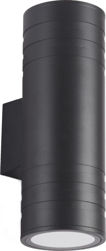 Vägglampa för utomhusbruk 2xGU10/35W/230V IP54 rund svart