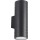 Vägglampa för utomhusbruk 2xGU10/35W/230V IP54 rund svart